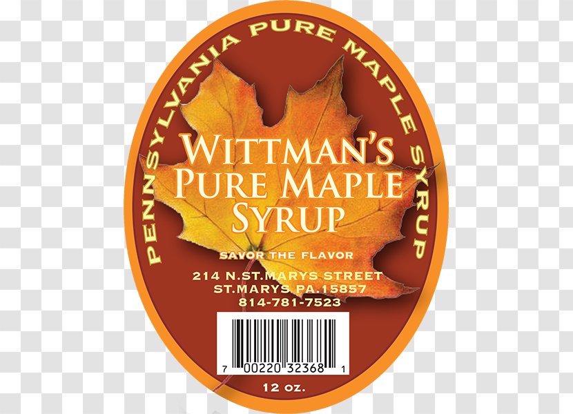 Pennsylvania Maple Syrup Font - Wisconsin Cheese Wheel Label Transparent PNG