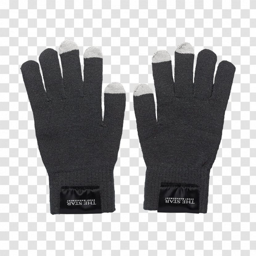 Glove Bicycle Clothing Sizes Winter - Black Transparent PNG