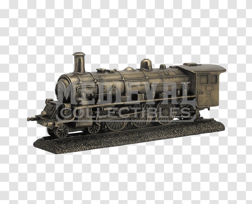 Train Locomotive Sculpture Figurine Statue - Metal - Steam Engine Transparent PNG