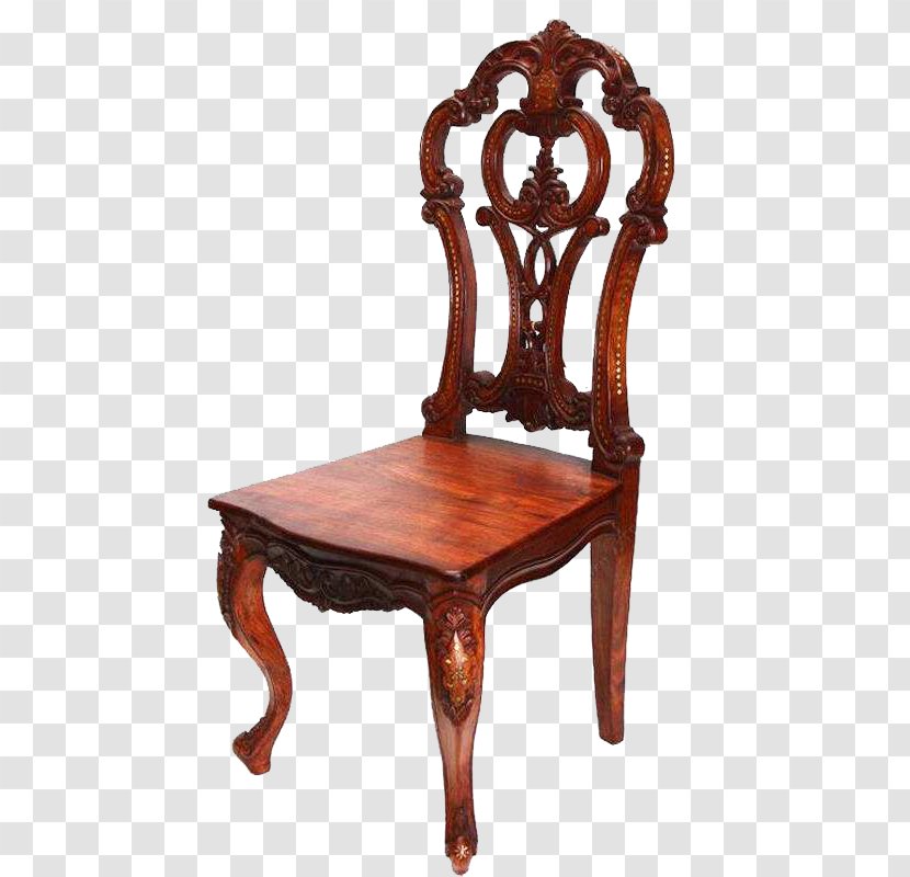 Table Chair Wood - Chinese Family Retro Carved Mahogany Transparent PNG