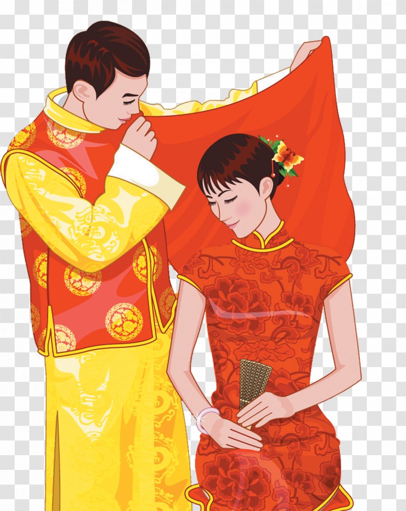 China Chinese Marriage Wedding - Flower - Ancient Bride Transparent PNG