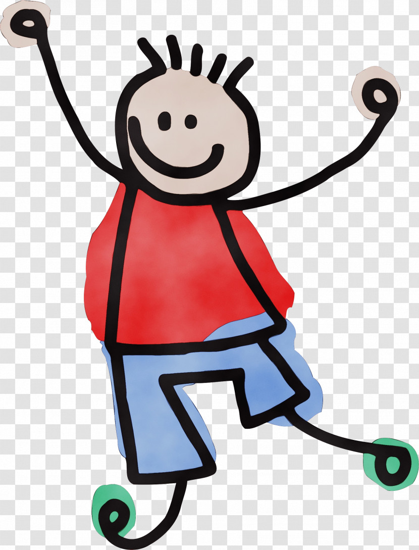 Cartoon Happy Line Smile Transparent PNG