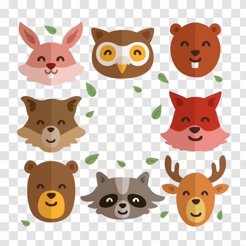 Drawing Cartoon Clip Art - Snout - Cute Smile Forest Animal Avatar Vector Transparent PNG