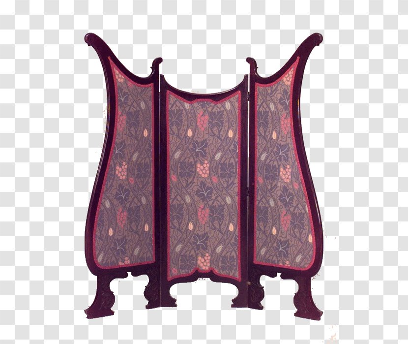 Folding Screen Furniture Room Dividers Art Nouveau - Decorative Arts - Purple Transparent PNG