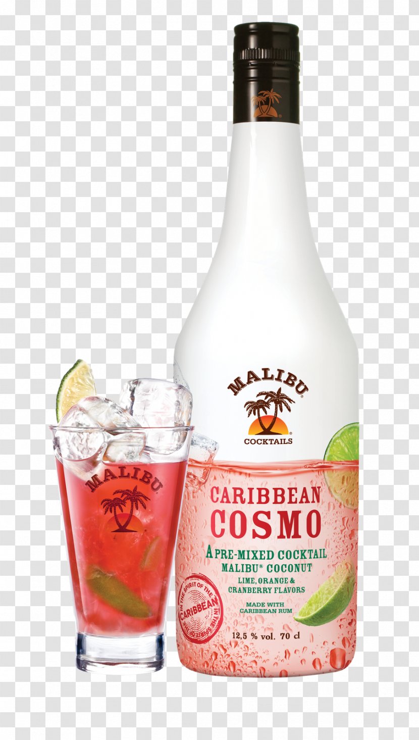 Gin And Tonic Malibu Liqueur Bacardi Cocktail - Alcoholic Beverage Transparent PNG