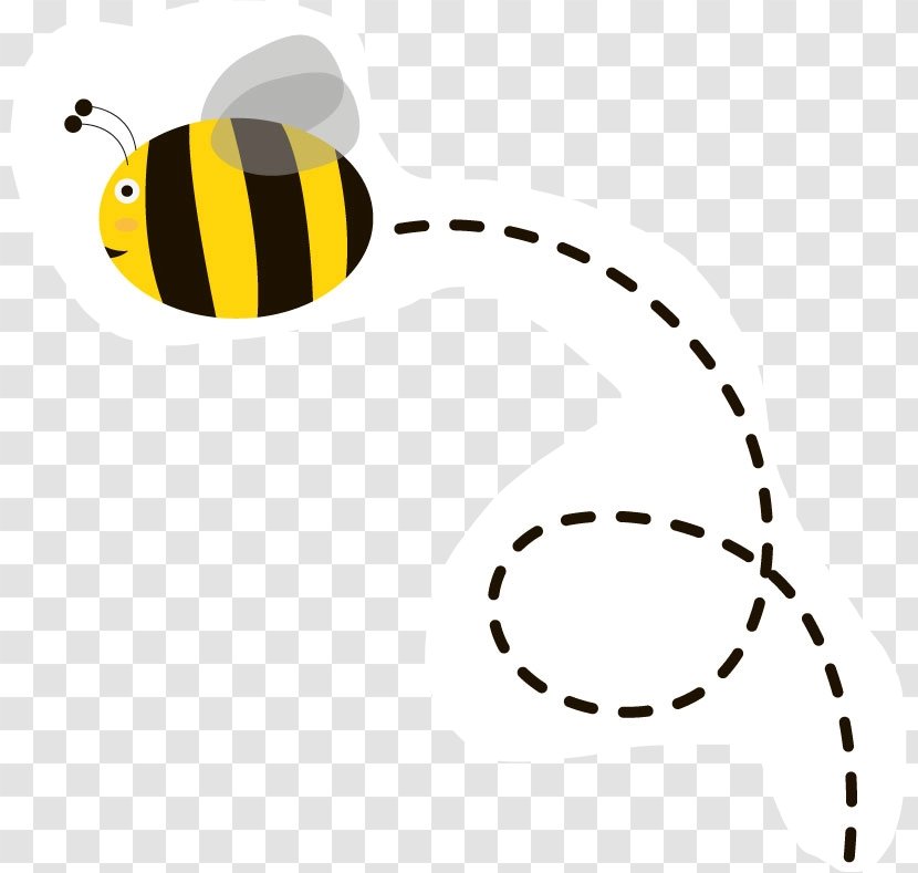 Vector Graphics Illustration Bee - Yellow - Winter Purslane Correct Spelling Transparent PNG
