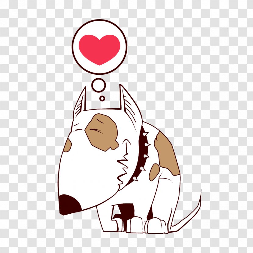 Miniature Bull Terrier And English White Puppy - Buyers Cartoon Transparent PNG