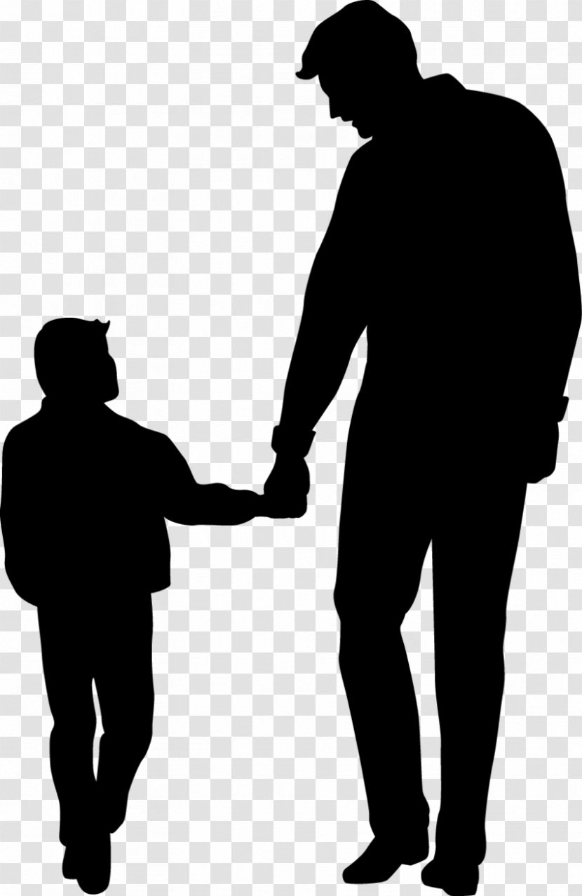 Father's Day Son Clip Art - Black And White - Fathers Transparent PNG