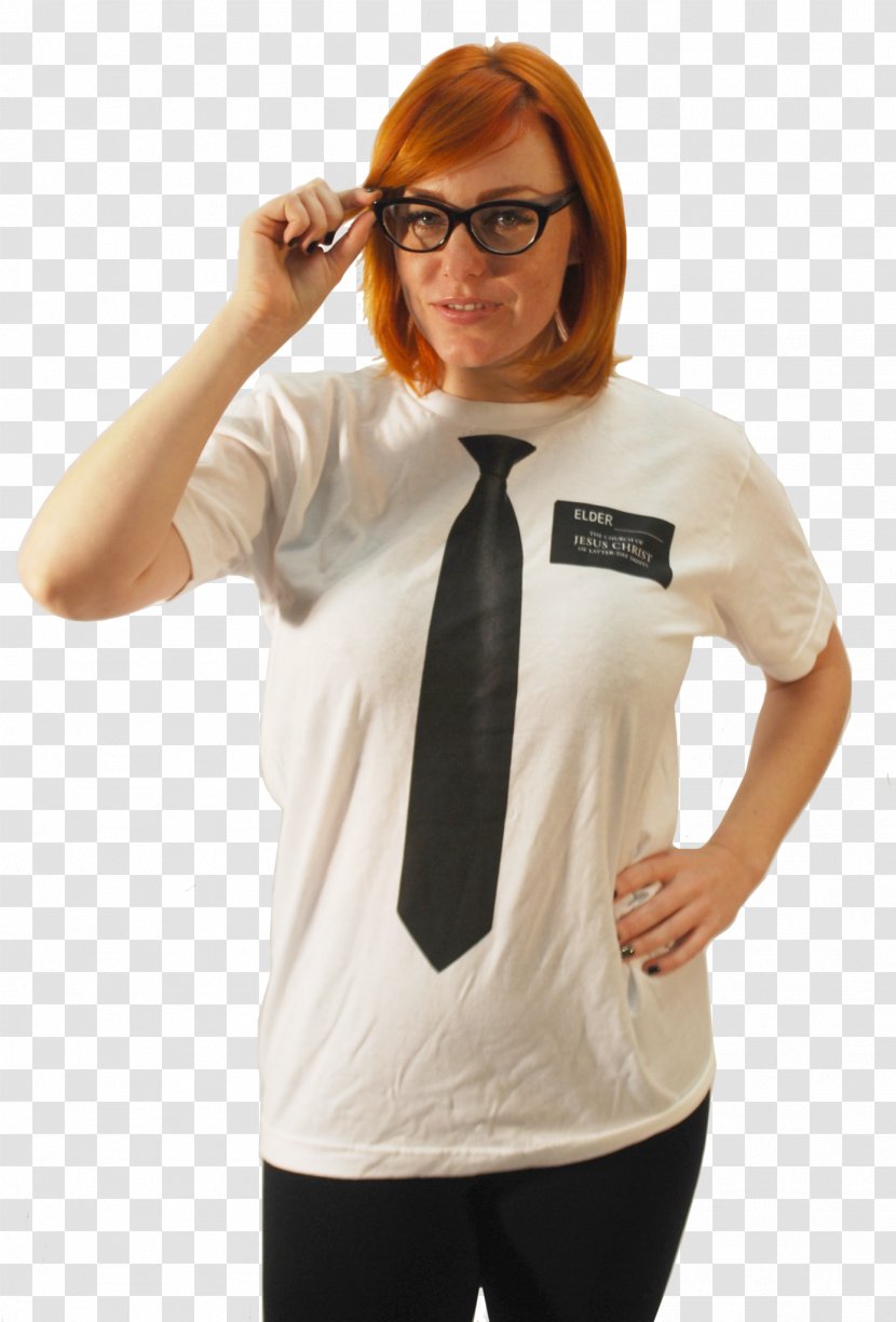 T-shirt Shoulder Sleeve Outerwear Glasses - Neck Transparent PNG