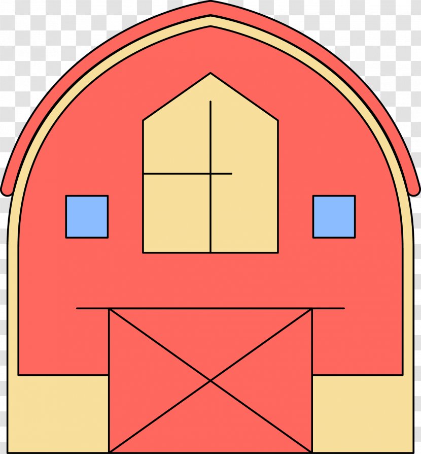 Clip Art - Structure - Simple Vector Red Barn Transparent PNG