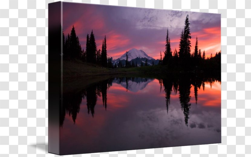 Mount Rainier Sunset Sunrise Photography - Art - Red Sky Transparent PNG