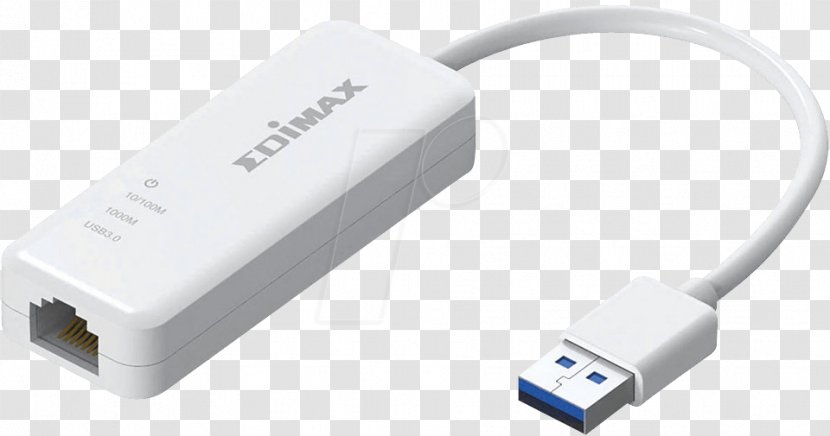 Network Cards & Adapters Edimax USB 3.0 Gigabit Ethernet Adapter - Data Transfer Cable - Interface Controller Transparent PNG