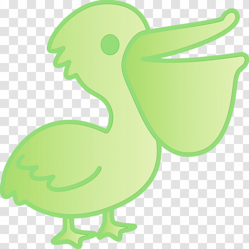 Green Cartoon Bird Beak Transparent PNG