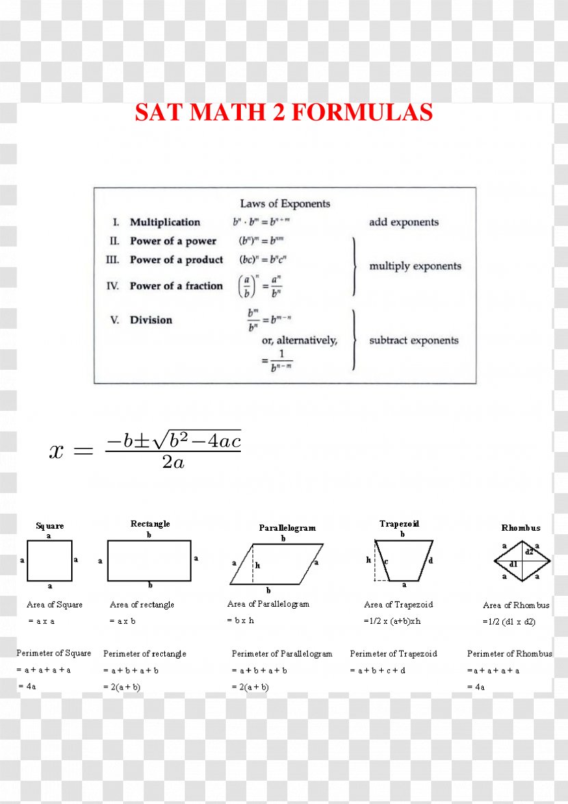 Document Angle Line Quadrilateral - Diagram - Mathematical Formula Transparent PNG
