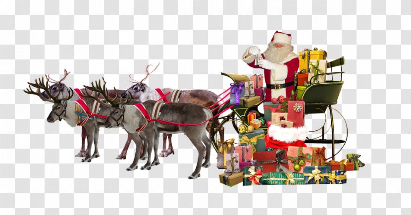Rudolph Santa Claus Village Reindeer - Gift - Santa's Transparent PNG