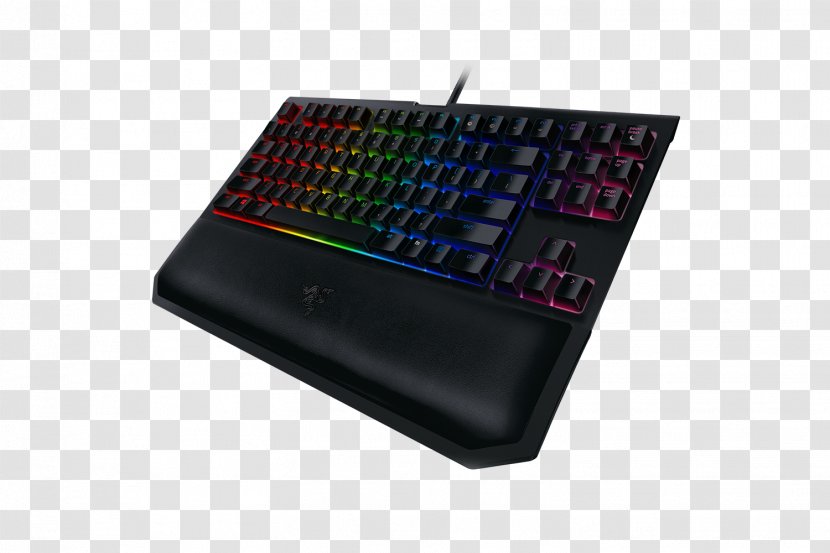 Computer Keyboard Razer BlackWidow Chroma V2 Inc. Gaming Keypad Electrical Switches - Electronic Instrument - Wrist Rests Transparent PNG