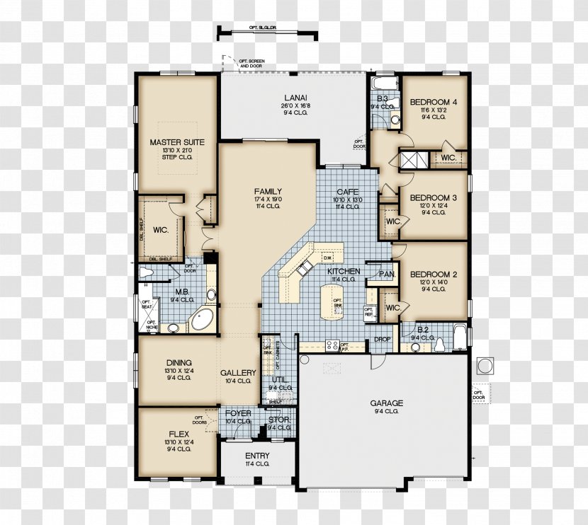 Floor Plan House Fort Polk South - Architectural Engineering Transparent PNG