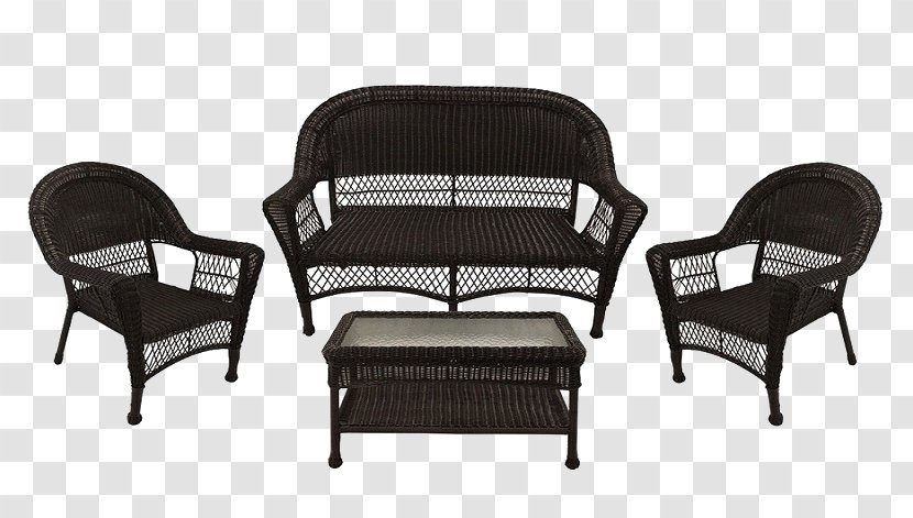 Chair Table Garden Furniture Resin Wicker Transparent PNG