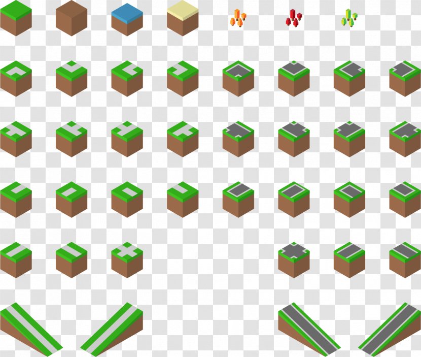 Cube Green - Isometric Video Game Graphics - Mathematics Transparent PNG