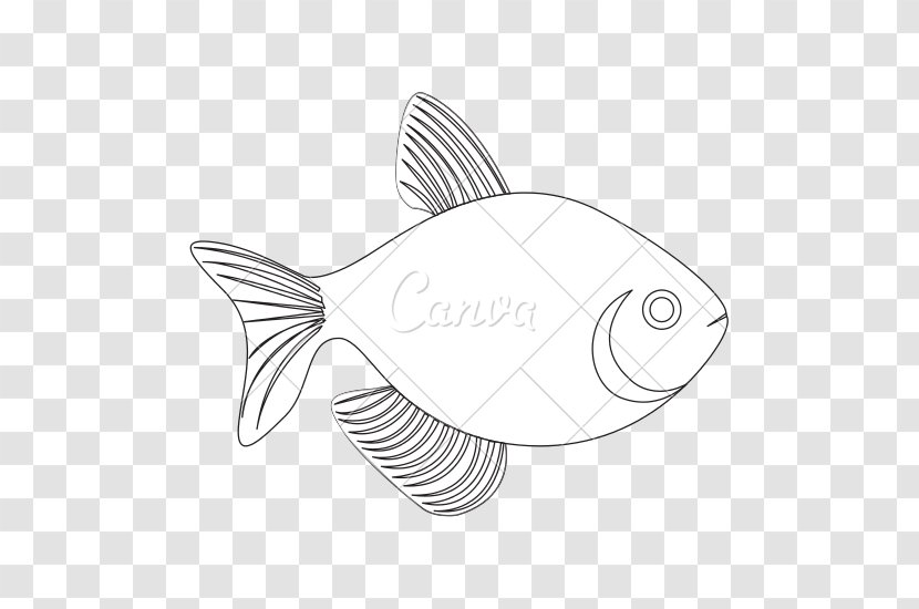 Fish Line Art Silhouette Photography - Wing Transparent PNG