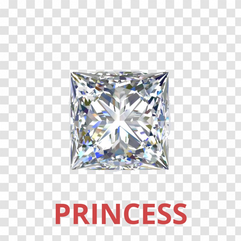 Diamond Cut Gemological Institute Of America Princess Engagement Ring - Various Shapes Transparent PNG