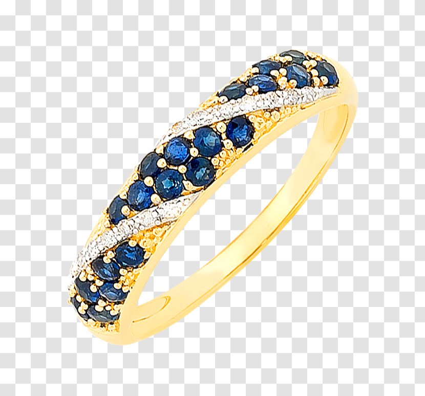 Sapphire Cobalt Blue Bangle Body Jewellery - Yellow Sapphires Transparent PNG