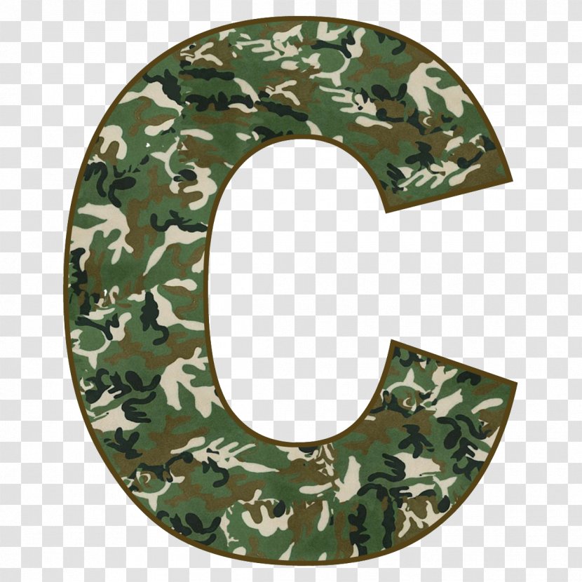Letter Alphabet Military Camouflage Clip Art - C Transparent PNG