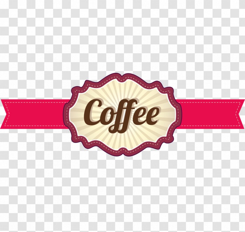Coffee Horse Label - Red - Vector Flat Billboard Transparent PNG