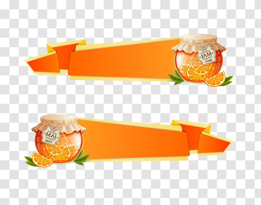 Royalty-free Fruit Preserves Web Banner Illustration - Orange Ribbon Pattern Transparent PNG