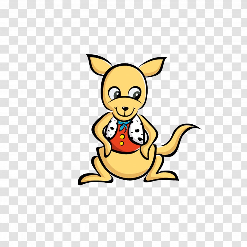 Kangaroo Drawing - Yellow - The Standing Akimbo Transparent PNG