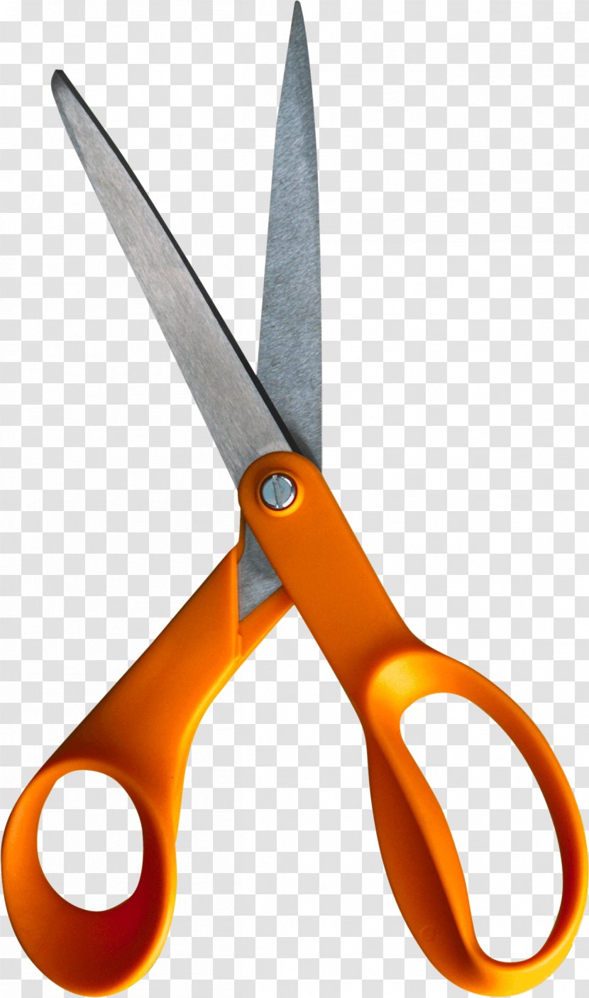 Scissors Clip Art - Cutting Hair - Orange Image Download Transparent PNG
