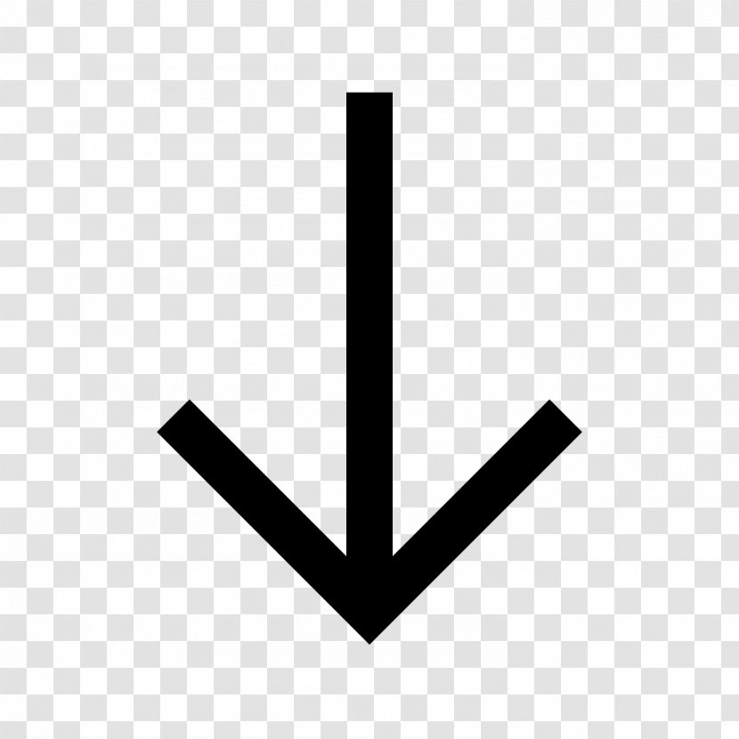 Arrow Symbol Clip Art - Direction Position Or Indication Sign - Down Transparent PNG