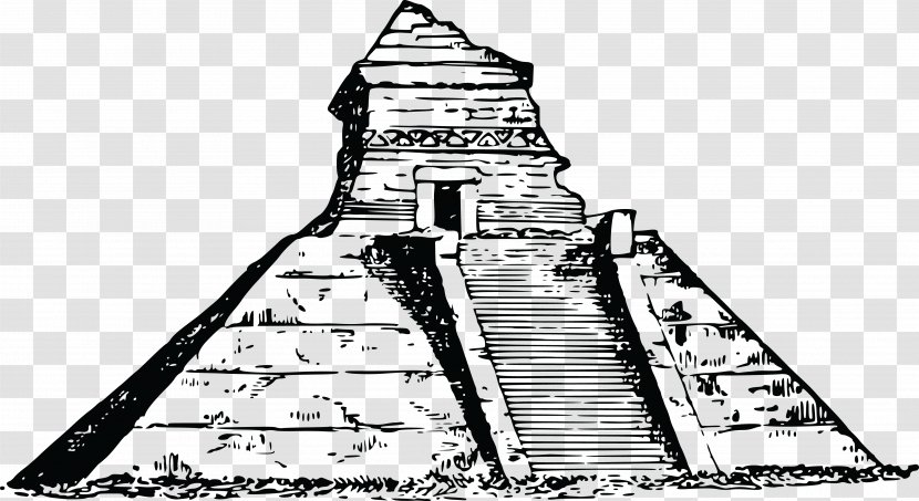 Mesoamerican Pyramids Mexico City Chichen Itza Maya Civilization Egyptian - Artwork - Vector Transparent PNG