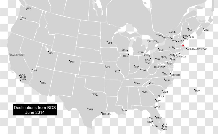 Logan International Airport Map Terminal - United States Of America - 747 Cargo Space Transparent PNG