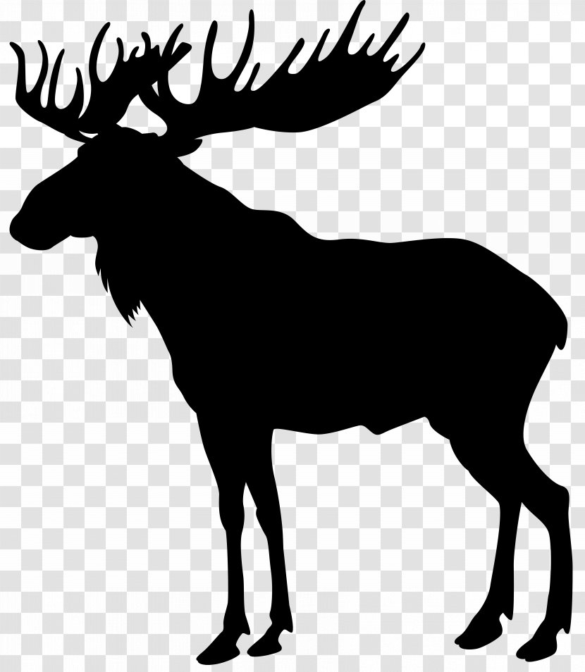 Moose Deer Elk Silhouette Clip Art - Image Transparent PNG