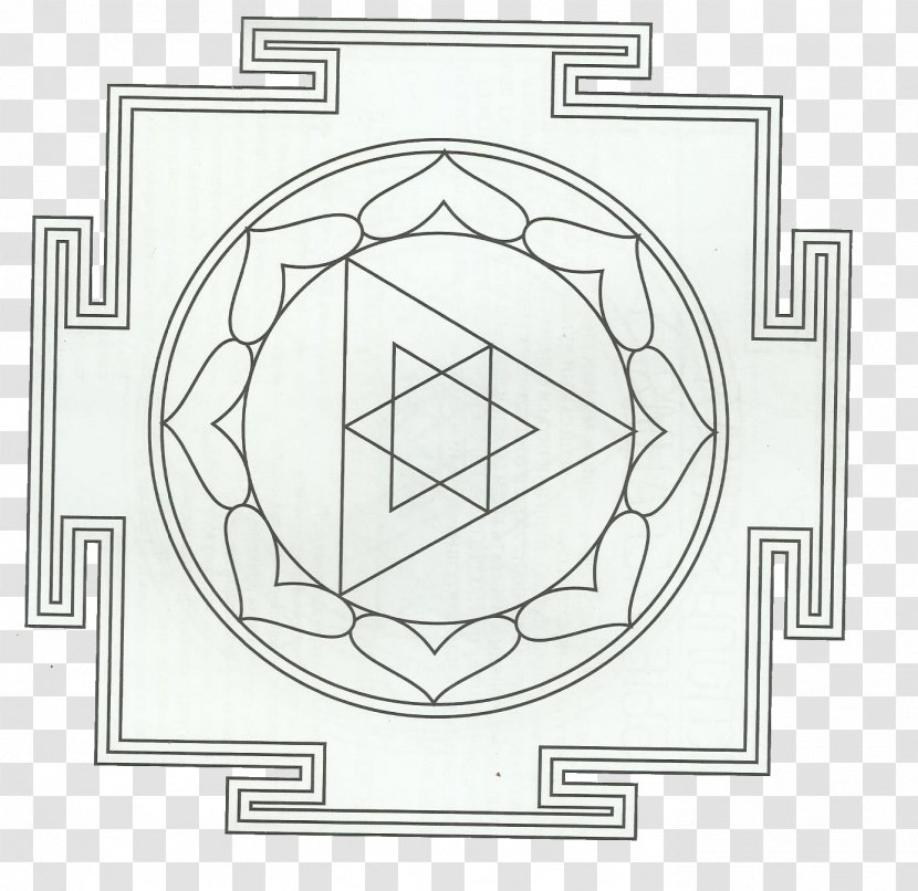 Yantra Ganesha Bhuvaneshvari Mantra Sri - Monochrome - Mandalas Transparent PNG