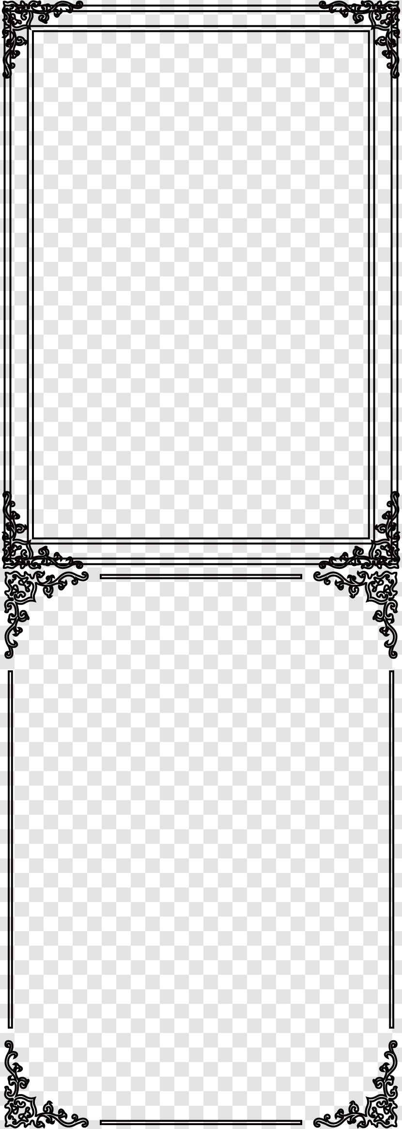 Cartoon - Black And White - Vector Frame Transparent PNG