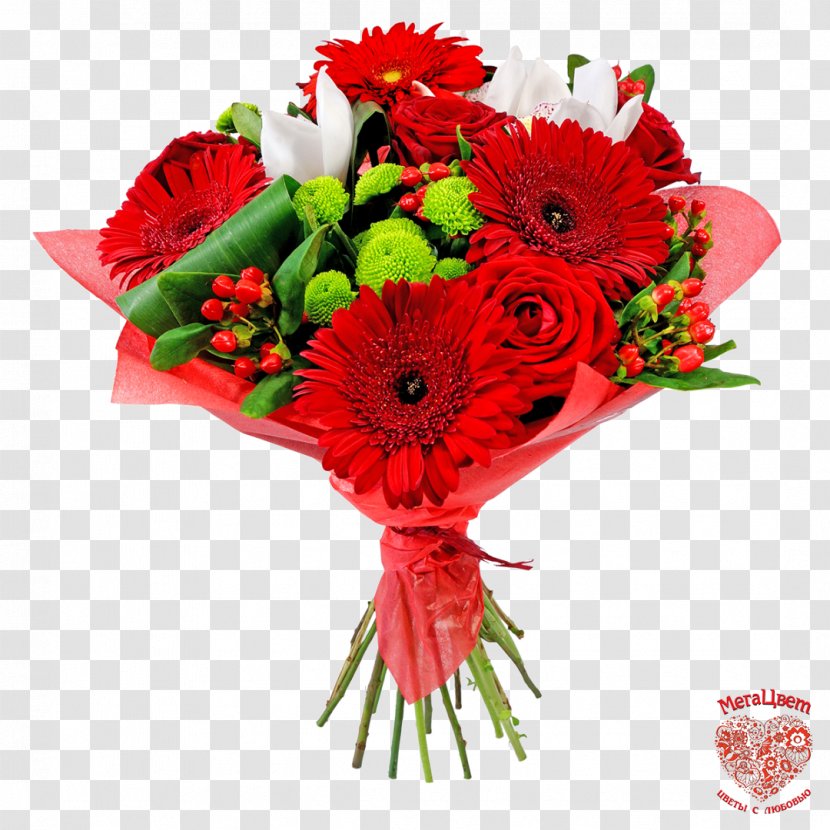 Milan Cut Flowers Rose Transvaal Daisy - Flowerpot - Bouquet Of Transparent PNG