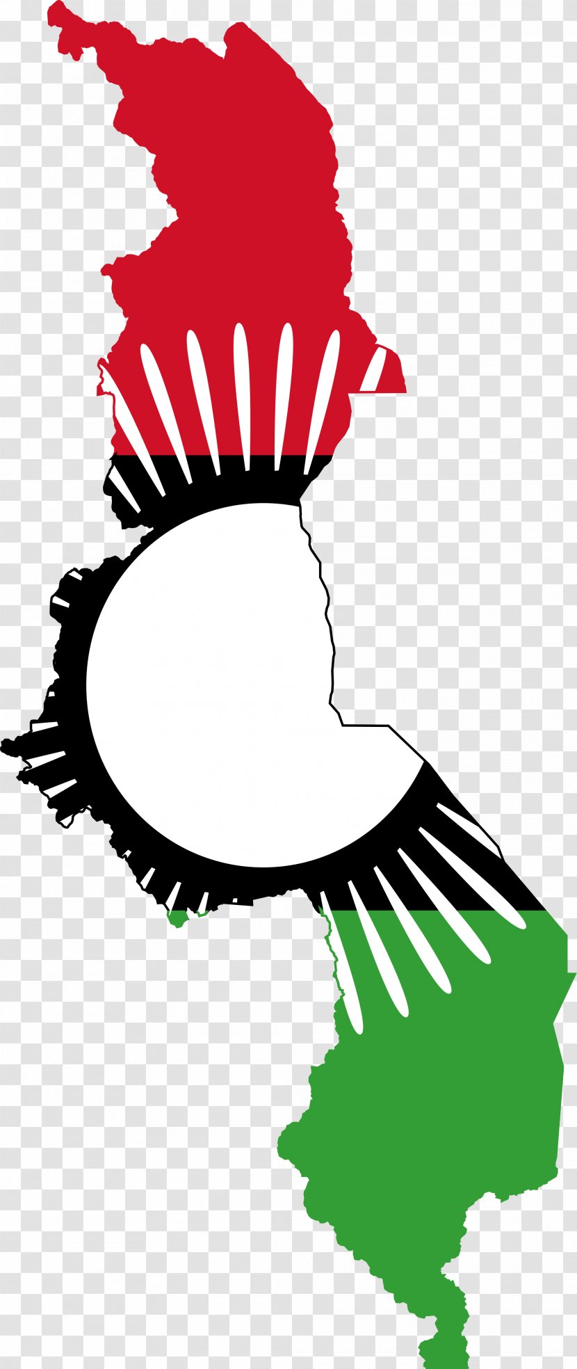 Flag Of Malawi Map - Flower Transparent PNG