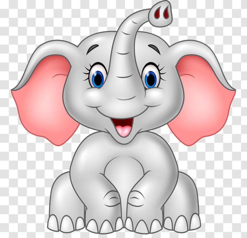 Royalty-free Cartoon Drawing - Heart - Cute Elephant Transparent PNG