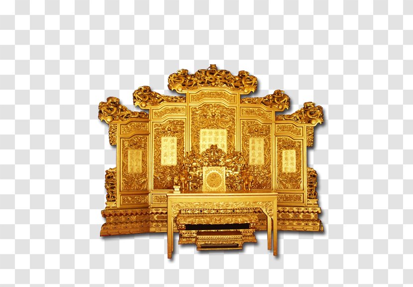 Forbidden City Emperor Of China Throne Chair Qing Dynasty Transparent PNG
