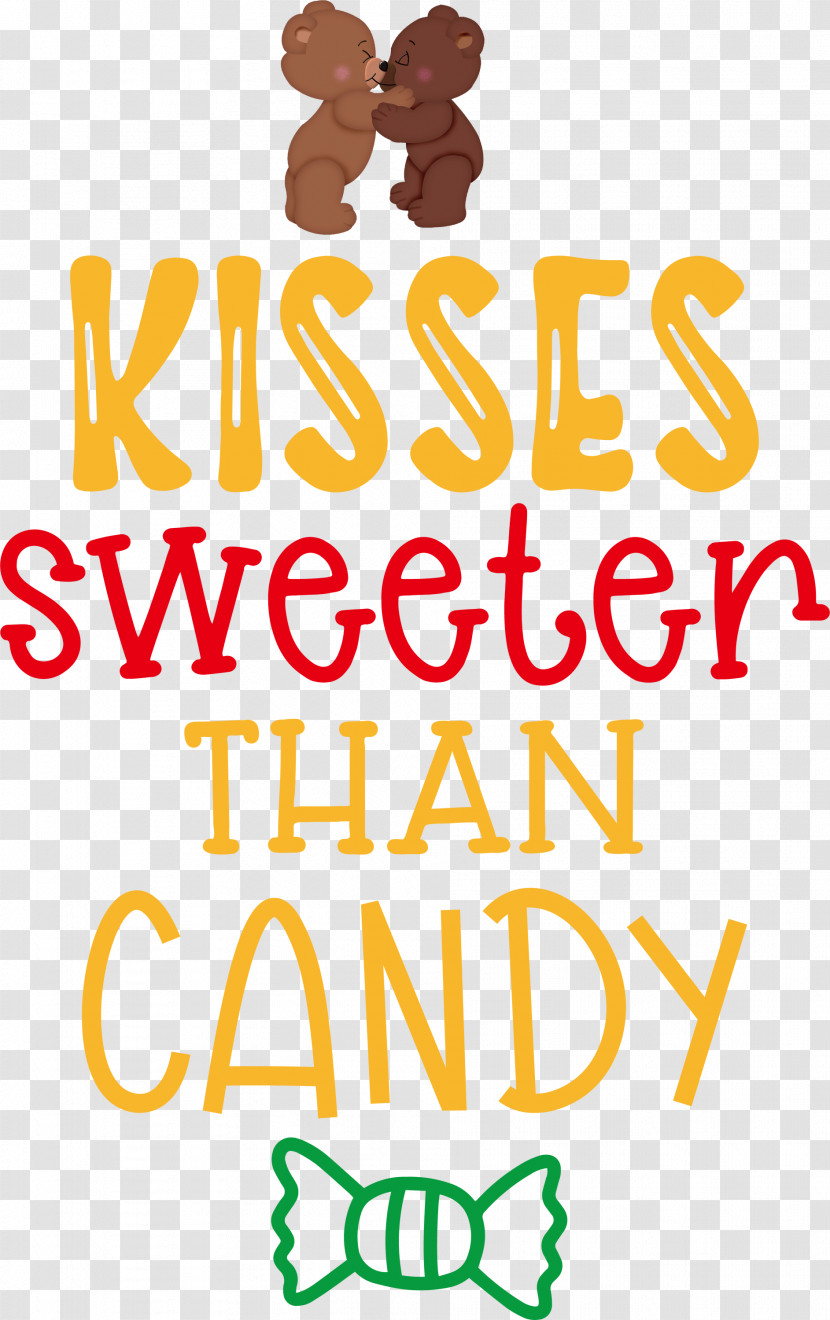 Kisses Sweeter Than Candy Valentines Day Quote Transparent PNG