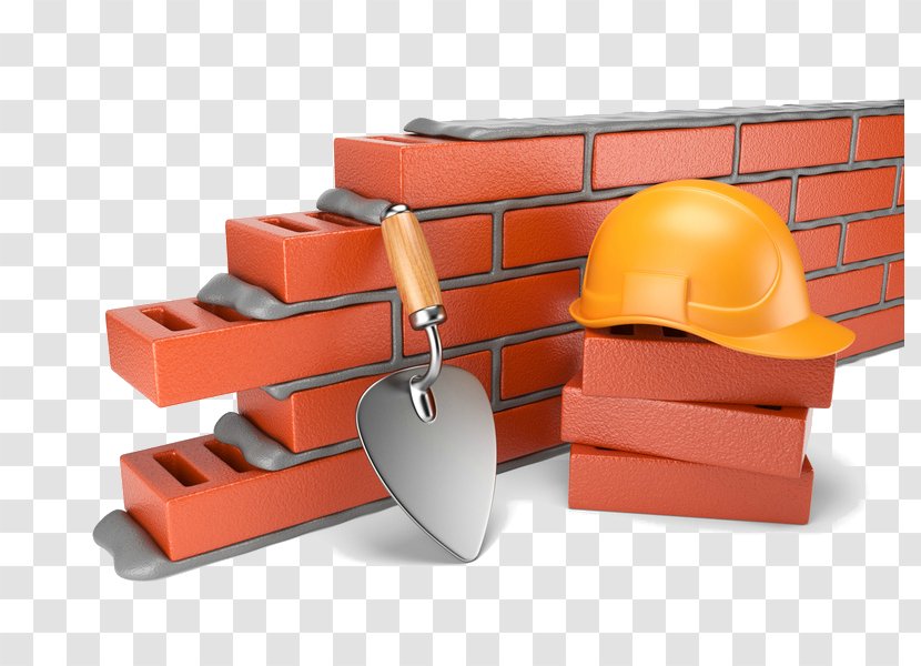 Building Materials Architectural Engineering Brick Construction Worker - Orange Transparent PNG