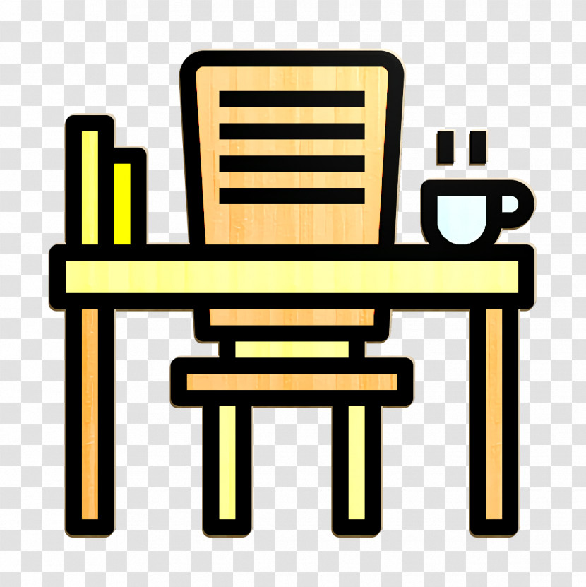 Desk Icon Office Stationery Icon Transparent PNG