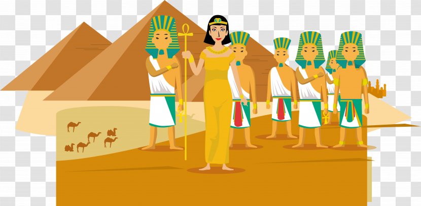Ancient Egypt Pharaoh Illustration - Pyramid - Welcome To The Distant Guest Vector Transparent PNG