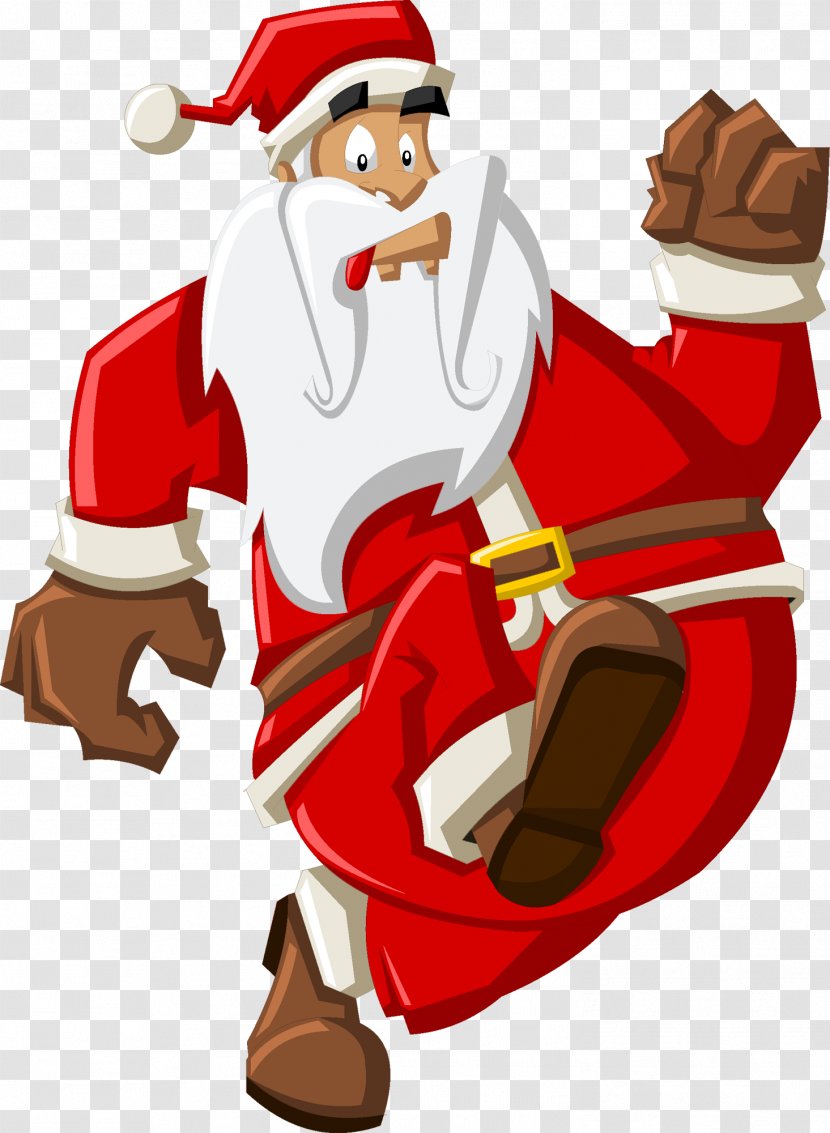Santa Claus Christmas Reindeer - Finger - Sleigh Transparent PNG