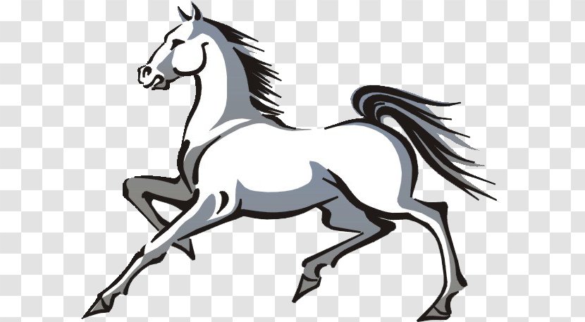 Mustang Clip Art - Royaltyfree - Galloping White Horse Children Transparent PNG