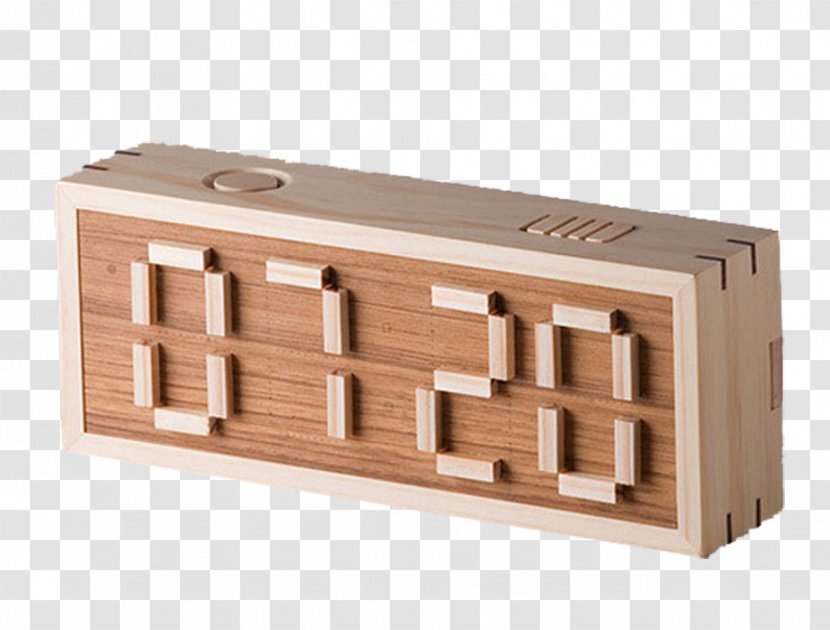Table Alarm Clocks Digital Clock Wood - Wakeup Call - Creative Watch Transparent PNG