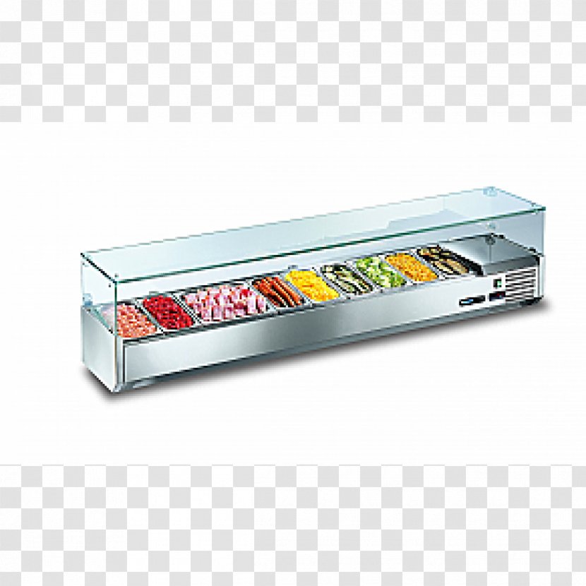 Table Cooler Refrigerator Refrigeration Countertop - Water - Pizza Ingredients Transparent PNG