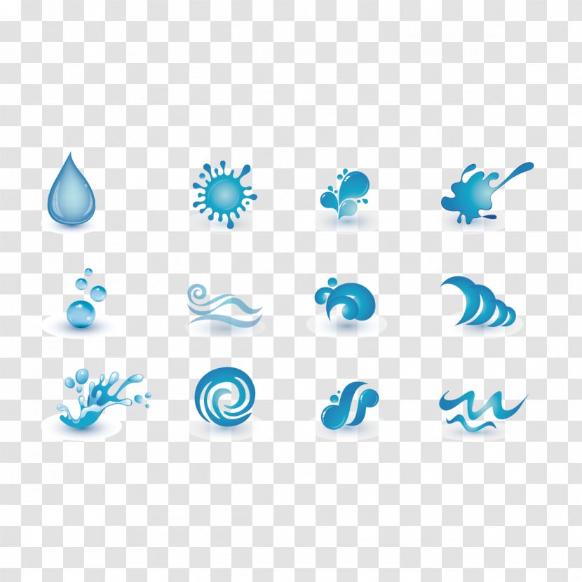 Water Drop Icon - Creative Material Spray Droplets Transparent PNG